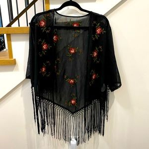 Black Sheer Kimono